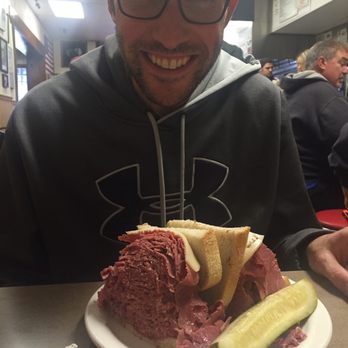 Slyman's Restaurant - Head and sandwich= same size - American Near Me - Cleveland, Ohio Slyman's Restaurant - Head and sandwich= same size - American Near Me - Cleveland, Ohio