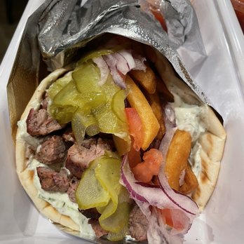 Mazra - Steak Shawarma Wrap - Mediterranean Near Me - San Bruno, California Mazra - Steak Shawarma Wrap - Mediterranean Near Me - San Bruno, California