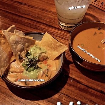Super Mega Bien - Mahi mahi Ceviche, Spicy Margarita, Brazilian Shrimp curry - Latin American Near Me - Denver, Colorado Super Mega Bien - Mahi mahi Ceviche, Spicy Margarita, Brazilian Shrimp curry - Latin American Near Me - Denver, Colorado