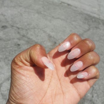 Le Nails - Cute acrylics with little pink hearts!! Less than $30. - Nail Salons Near Me - Los Angeles, California Le Nails - Cute acrylics with little pink hearts!! Less than $30. - Nail Salons Near Me - Los Angeles, California