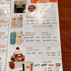 A&W Restaurant - Menu 6/27/25
