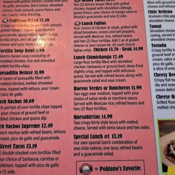Poblano's Mexican Bar & Grill - Menu - Mexican Near Me - Bradenton, Florida