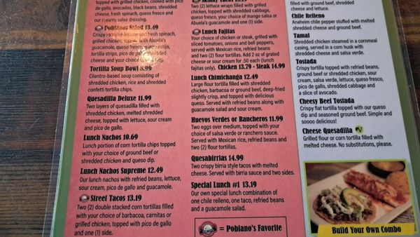 Menu photo 1 Poblano's Mexican Bar & Grill Bradenton, FL