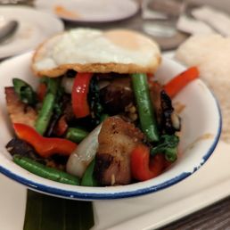 Crispy Pork Belly with Basil