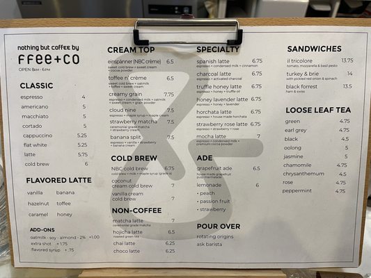 Menu photo 2 Nothing But Coffee Los Angeles, CA