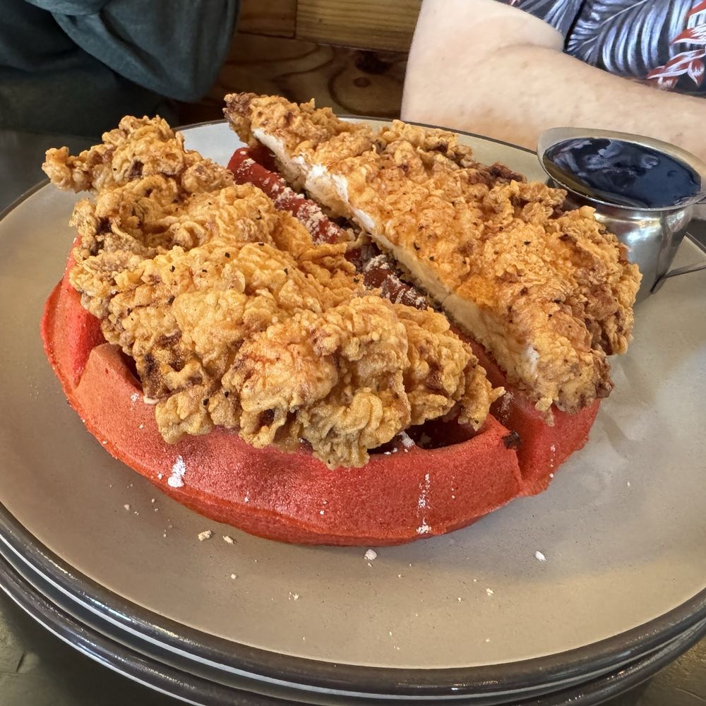 The District - Chicken and red velvet waffles - New American Near Me - Ponchatoula, Louisiana The District - Chicken and red velvet waffles - New American Near Me - Ponchatoula, Louisiana