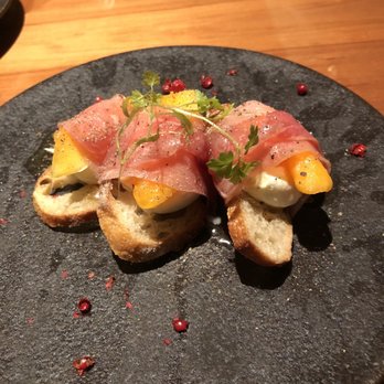 Rigo - Crostini - $9 Perfect pairing of salted meat and Fruit. - Spanish Near Me - Honolulu, Hawaii