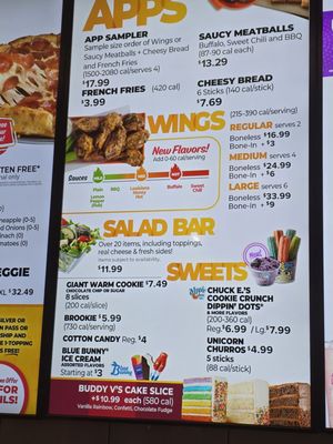 Menu photo 1 Chuck E. Cheese Las Vegas, NV