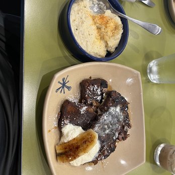 Snooze, an A.M. Eatery - Grits, funky monkey French toast. Both are superb. - Breakfast & Brunch Near Me - College Station, Texas