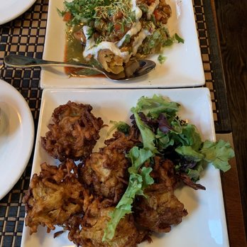 Mughlai Grill - Samosa Chaat and Vegetable Pakoras - Indian Near Me - New York, New York Mughlai Grill - Samosa Chaat and Vegetable Pakoras - Indian Near Me - New York, New York