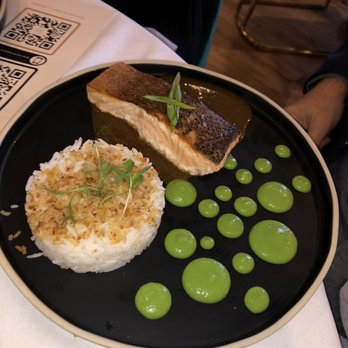 Sainte-George Restaurant - Salmon - Modern European Near Me - St. Augustine, Florida Sainte-George Restaurant - Salmon - Modern European Near Me - St. Augustine, Florida