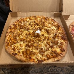 All Out Pizza And More - Buffalo Chicken Pizza. My som's favorite:)