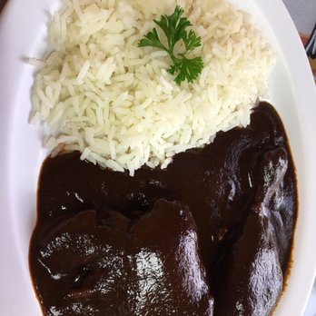 Mi Lindo Oaxaca - Mole Rojo / Chicken Covered with Oaxaca's Famous Red Mole - Mexican Near Me - Baldwin Park, California Mi Lindo Oaxaca - Mole Rojo / Chicken Covered with Oaxaca's Famous Red Mole - Mexican Near Me - Baldwin Park, California