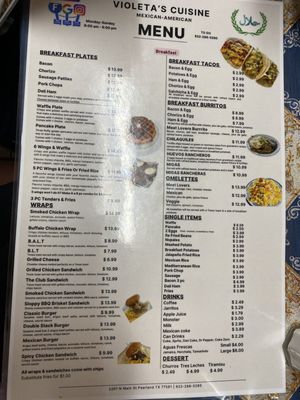 Menu photo 1 Violeta's Cuisine Pearland, TX Menu photo 1 Violeta's Cuisine Pearland, TX