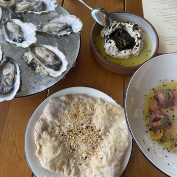 Cellar Hand - Oysters, Crudo, and Tahina dip - Mediterranean Near Me - San Diego, California Cellar Hand - Oysters, Crudo, and Tahina dip - Mediterranean Near Me - San Diego, California