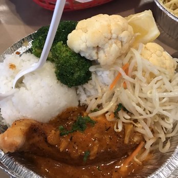 Backyard Bayou - Blackened Salmon w/ steamed white rice, mixed veggies & creamy Backyard sauce! - $12.95 - Cajun/Creole Near Me - Union City, California