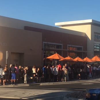Blaze Pizza - The line around the building for the free pizza opening day - Salad Near Me - Palm Desert, California