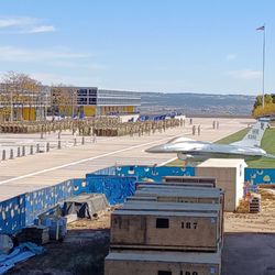 United States Air Force Academy - Air Force cadets finished lining up for 12:05 p.m. lunch marching to cafeteria.