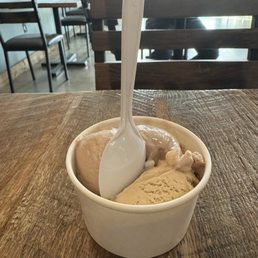 Single serving but with two half scoops. Best deal Single serving but with two half scoops. Best deal