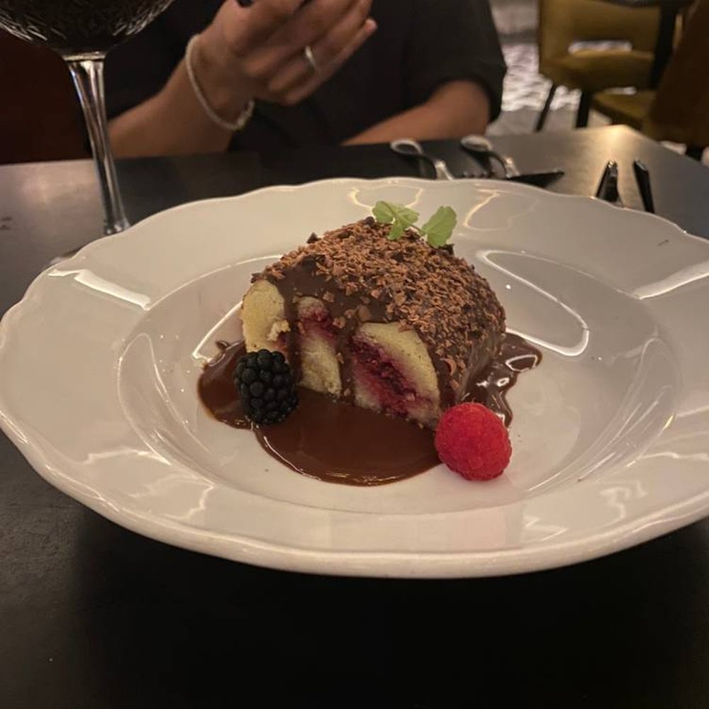 A dessert special cake with raspberry A dessert special cake with raspberry