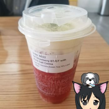 Happy Lemon - My fav, strawberry green tea with rock salt. Love, @eatoutthao - Juice Bars & Smoothies Near Me - Bellevue, Washington Happy Lemon - My fav, strawberry green tea with rock salt. Love, @eatoutthao - Juice Bars & Smoothies Near Me - Bellevue, Washington