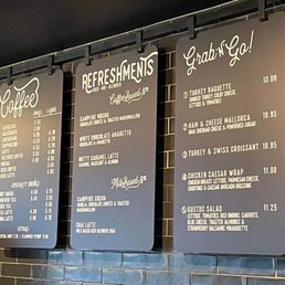 Menu board Menu board