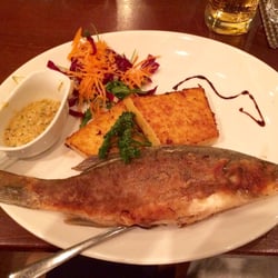 Nicoletta - Branzino alla griglia (sea bass grilled with polenta)