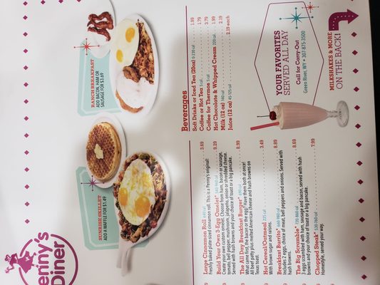 Menu photo 4 Penny's Diner Green River, WY