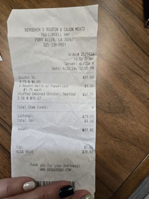 Bergeron's Boudin & Cajun Meats by null