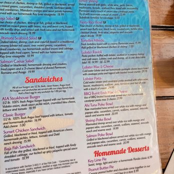 Sunset Grille - Menu (page 1 of 2) - Seafood Near Me - Saint Augustine, Florida Sunset Grille - Menu (page 1 of 2) - Seafood Near Me - Saint Augustine, Florida