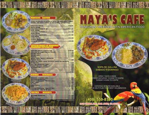 Menu photo 8 Maya's Cafe San Jose, CA