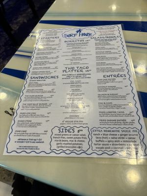 Menu photo 1 Surf House Frederick, MD