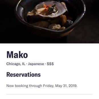 Mako - You can look for reservations on tock - Sushi Bars Near Me - Chicago, Illinois Mako - You can look for reservations on tock - Sushi Bars Near Me - Chicago, Illinois