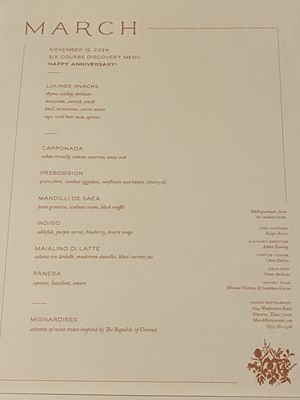 Menu photo 7 March Houston, TX