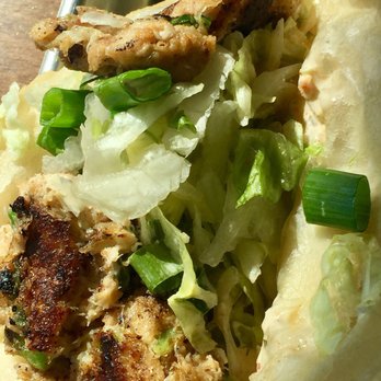Tacos 4 Life - Crabcake taco - fried tortilla filled with lettuce and topped w/ a half of a crabcake :( - Tacos Near Me - Concord, North Carolina