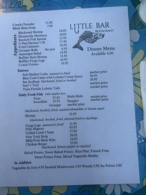 Menu photo 2 Little Bar Restaurant Goodland, FL Menu photo 2 Little Bar Restaurant Goodland, FL