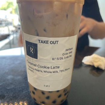 Boba & Bites - Caramel cookie macchiato latte - Bubble Tea Near Me - Nashville, Tennessee Boba & Bites - Caramel cookie macchiato latte - Bubble Tea Near Me - Nashville, Tennessee
