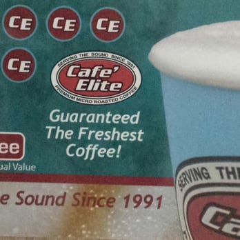 Cafe Elite - The punch card..fill it and get something free - Coffee & Tea Near Me - Milton, Washington