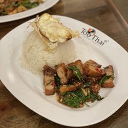 Too Thai - O1 Kra Prow with crispy pork