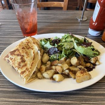 The Crepe House - Chicken Pesto Crepe + raspberry Italian soda - Creperies Near Me - San Francisco, California The Crepe House - Chicken Pesto Crepe + raspberry Italian soda - Creperies Near Me - San Francisco, California
