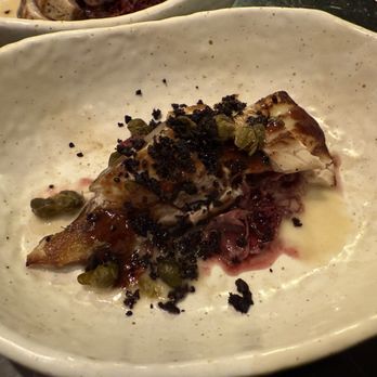 My Fucking Restaurant - Sweet and Sour Bonito with currents and radicchio - Gluten-Free Near Me - Barcelona, B My Fucking Restaurant - Sweet and Sour Bonito with currents and radicchio - Gluten-Free Near Me - Barcelona, B