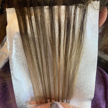 Studio Queen Hair - This is a picture the stylist took of the work Jillian did. :( - Hair Extensions Near Me - Sherman Oaks , California Studio Queen Hair - This is a picture the stylist took of the work Jillian did. :( - Hair Extensions Near Me - Sherman Oaks , California