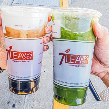7 Leaves Cafe - My Japanese Matcha Tea on the right, with grass jelly. - Coffee & Tea Near Me - Houston, Texas 7 Leaves Cafe - My Japanese Matcha Tea on the right, with grass jelly. - Coffee & Tea Near Me - Houston, Texas