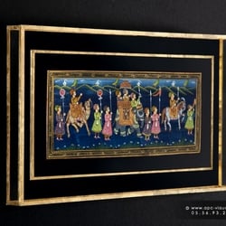 L'Imagier - Tissu indien mis entre 2 verres dans une boite.