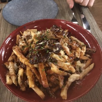 Terre Rouge - Fois gras poutine im ox tail hua and truffle oil. Amazing! - French Near Me - Markham, Ontario Terre Rouge - Fois gras poutine im ox tail hua and truffle oil. Amazing! - French Near Me - Markham, Ontario