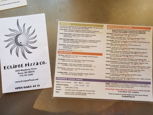 Menu photo 5 Eclipse Pizza Co. Reno, NV