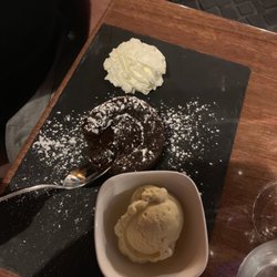 Le Petit Bouchon - Chocolate soufflé w hot fudge and ice cream