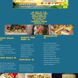 Fusion - Menu Subject to change according to seasonality