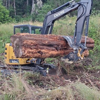 Umpqua Septic & Excavation - Excavation of septic tank system required clearing land with excavator. - Septic Services Near Me Umpqua Septic & Excavation - Excavation of septic tank system required clearing land with excavator. - Septic Services Near Me