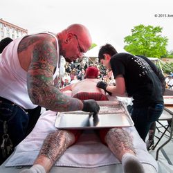 Forever Ink - Yours truly at work setting a world record